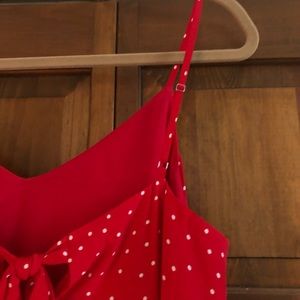 GAP lined tie back cami dress w/adj straps.